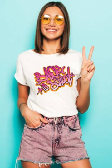 Back to School Graffiti Graphic T-Shirt