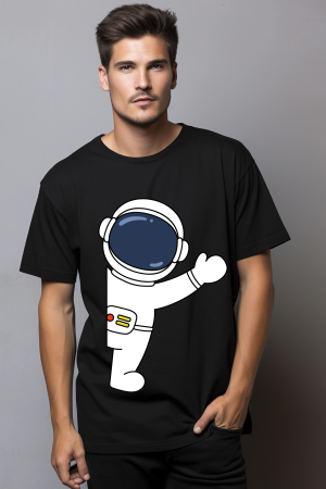 Astronaut Explorer Black T-Shirt